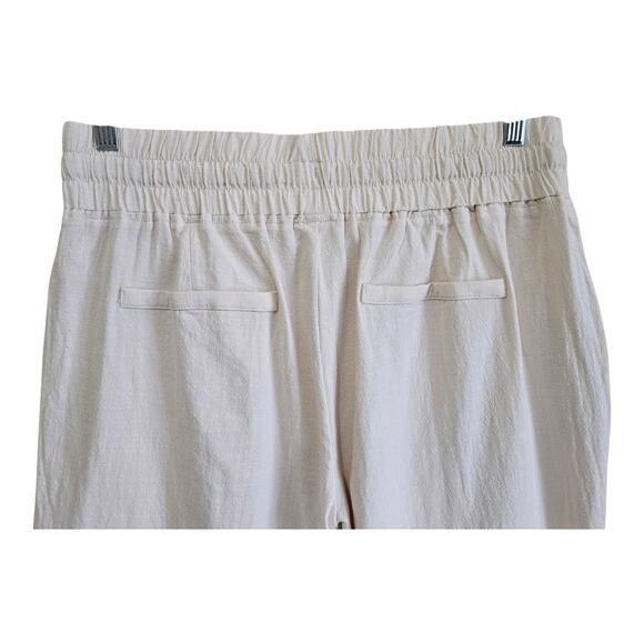 HALARA L Pants Vanilla Ice Cream Wide Leg High Waist Zip Pockets Cotton NEW NWT - Picture 7 of 8